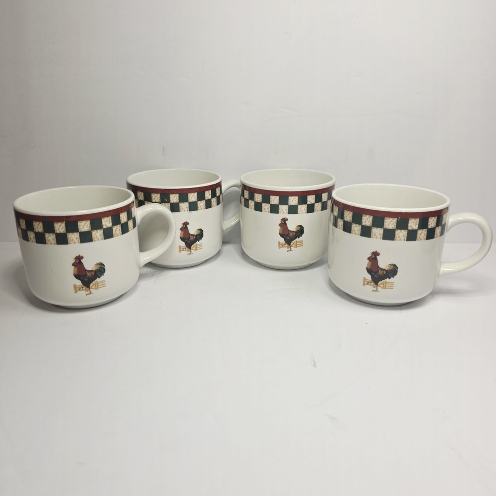Betty‎ Crocker Country Inn Collection By Citation Rooster Cups 10oz Set of  4
